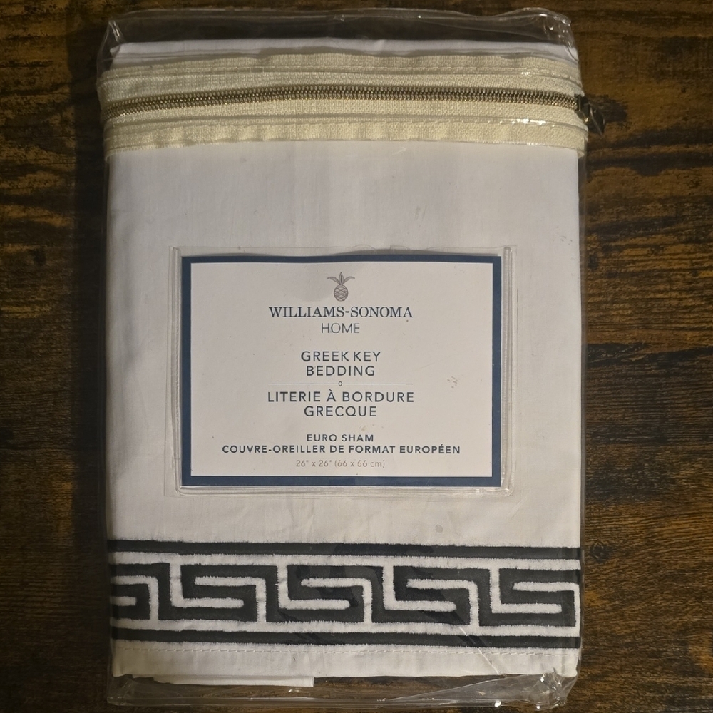 Williams Sonoma 300 Thread Count 100% Long Staple percale Cotton White & Black